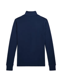 Pull demi-zippé en coton interlock - Refined Navy