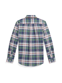 Chemise en coton madras - Blue, Green & Multicolore