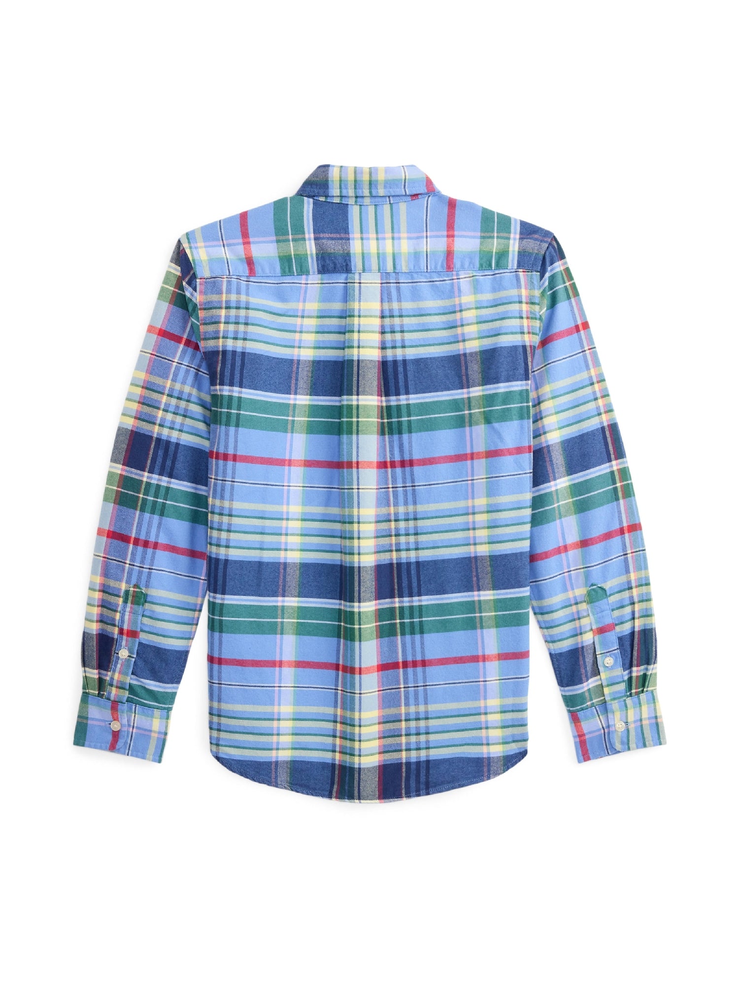 Chemise Oxford écossaise en coton gratté - Blue, Yellow & Multicolore