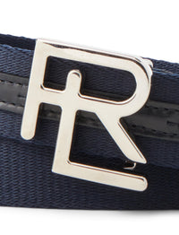 RL canvas and leather belt - Chairman Navy