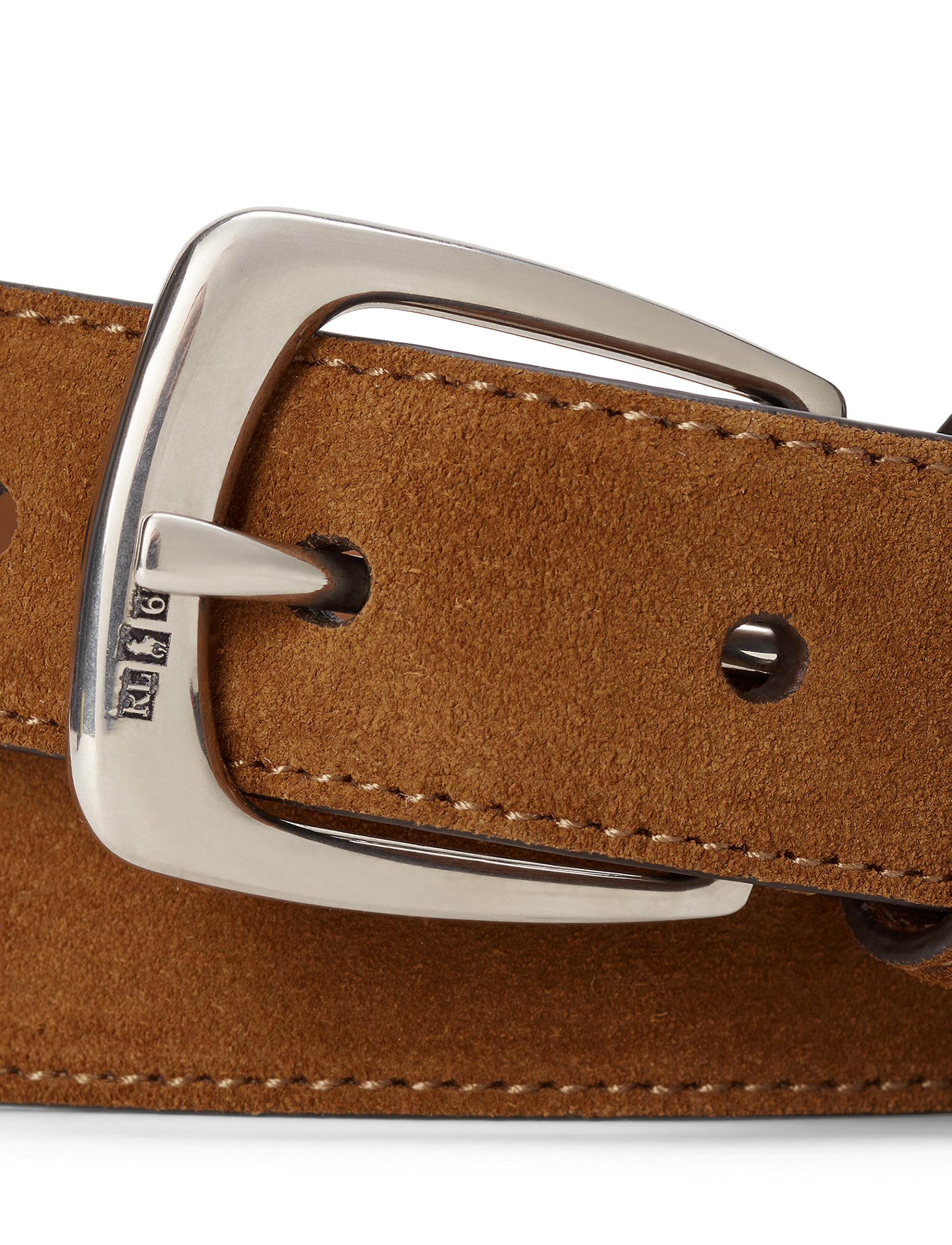 Ceinture western en velours et cuir - Cacao