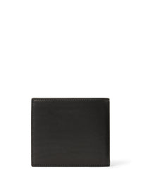 Portefeuille à plaque poney en cuir - Black
