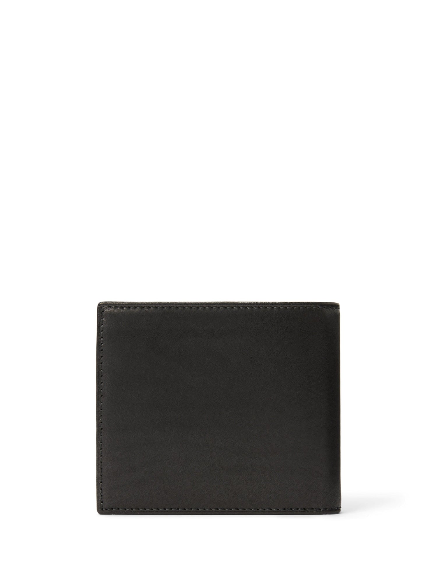 Portefeuille à plaque poney en cuir - Black