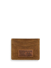 Limited edition card case in suede - Pale Russet