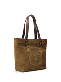 Limited edition suede tote bag - Pale Russet