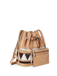 Sac seau Bellport à motif géométrique en cuir - Brown & Multicolore