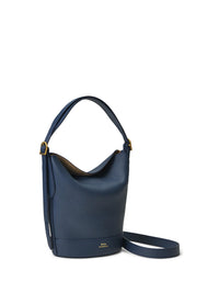 Bellport small leather bucket bag - Marine Navy