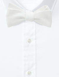 Noeud papillon en coton piqué - White