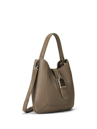 Welington leather mini shoulder bag - Dark Taupe