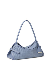Petit sac porté épaule Ralph raphia - Cornflower