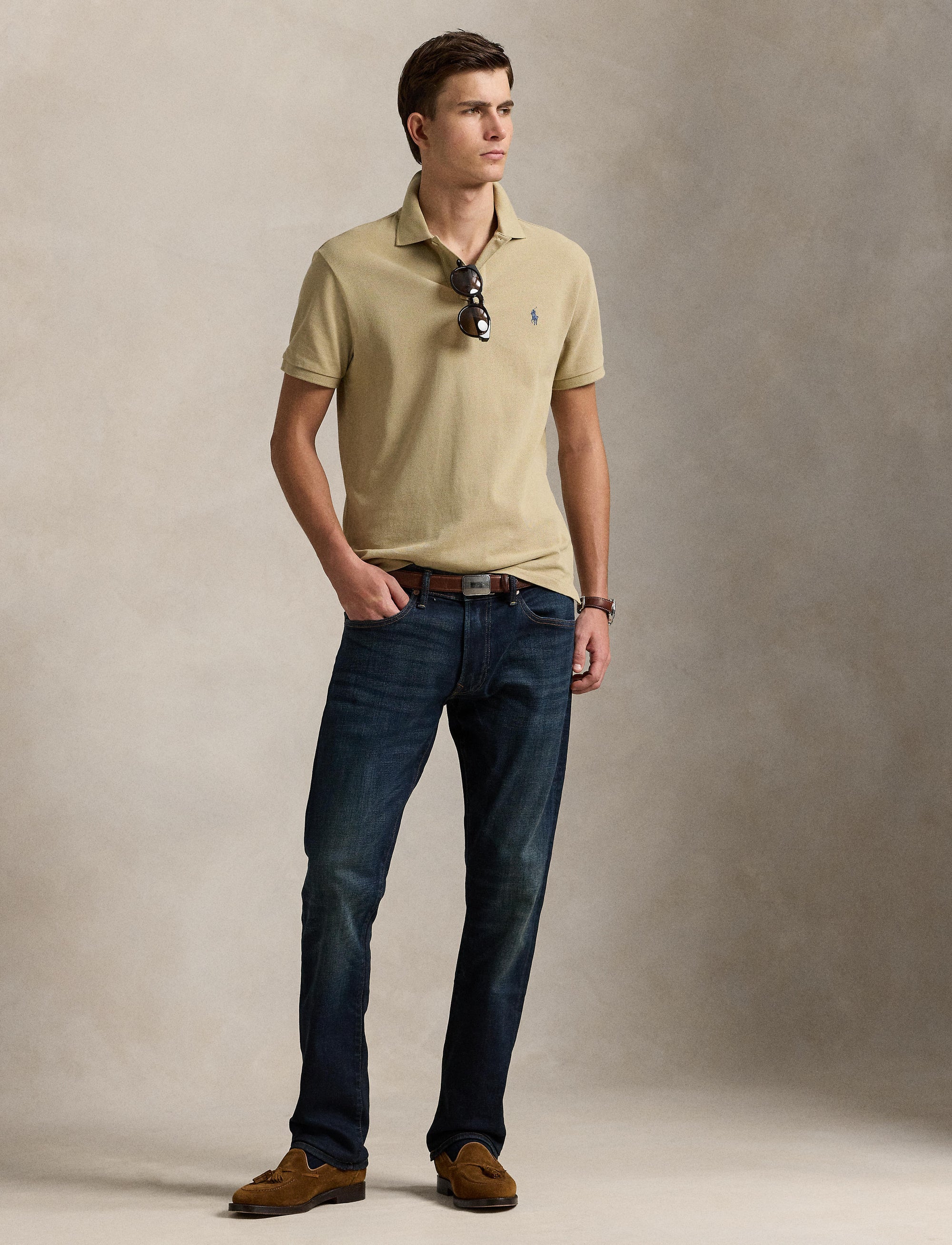 Polo coton piqué Slim Fit - Coastal Beige