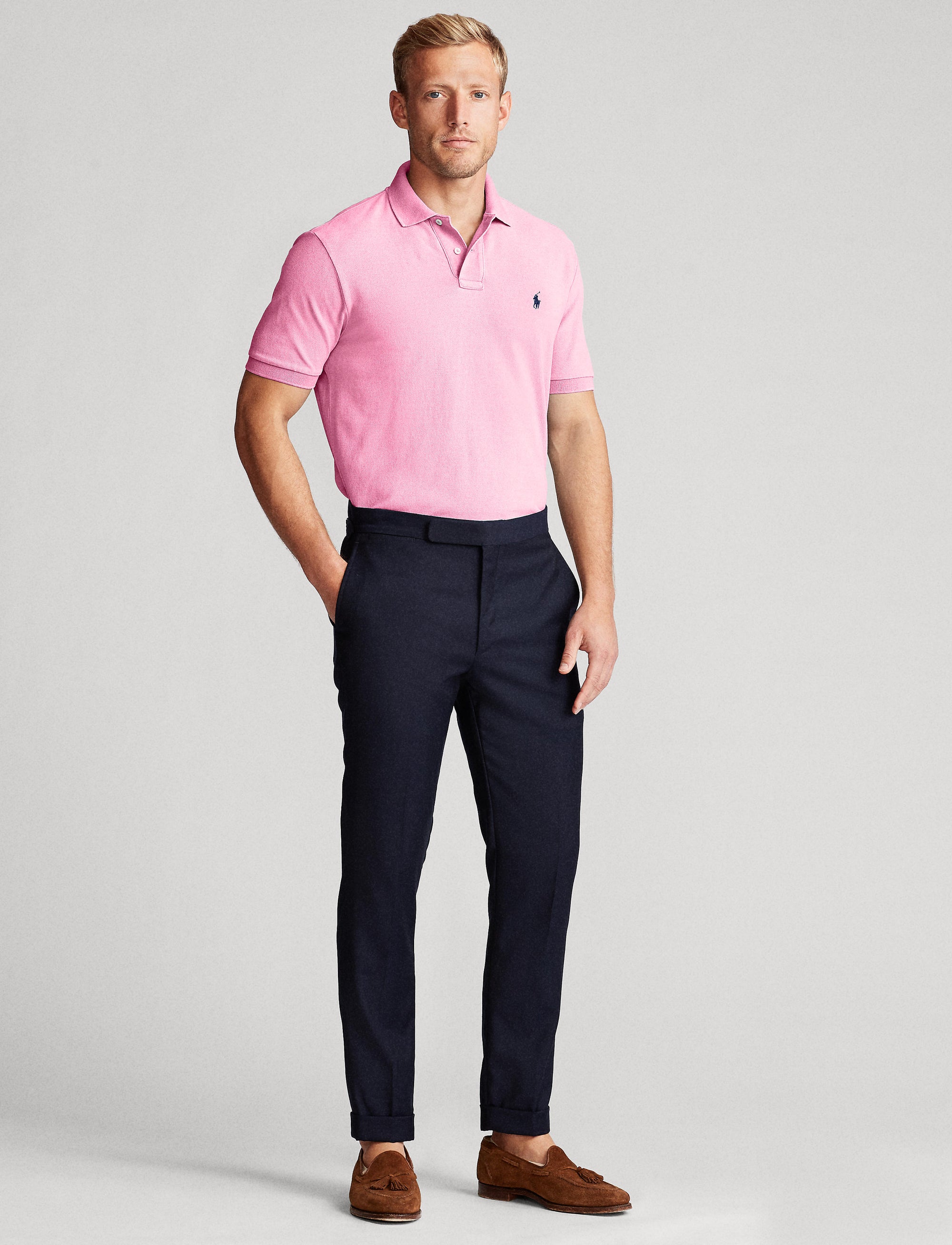 Polo en coton piqué coupe classique - Carmel Pink