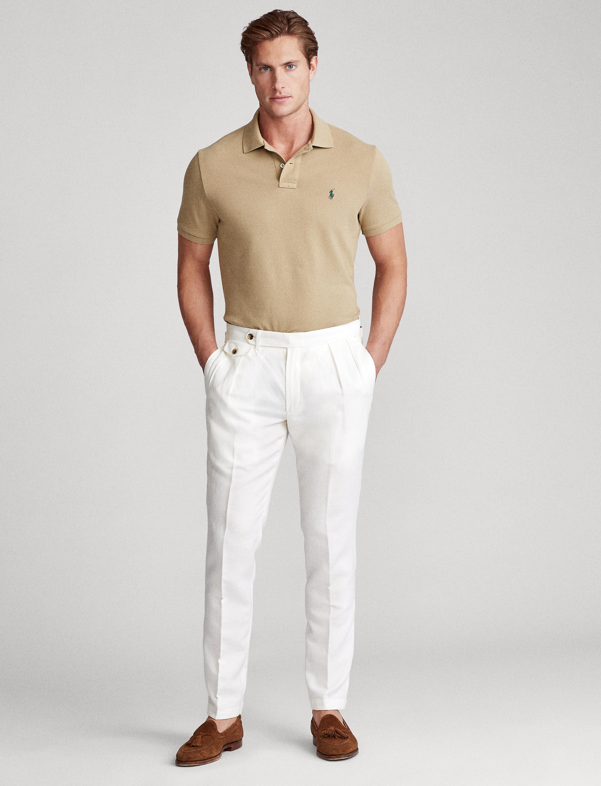 Polo coupe classique en coton piqué - Khaki Hill