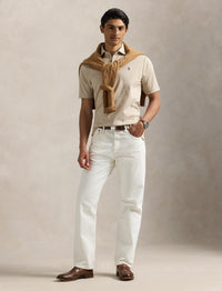 Polo coupe classique en coton doux - Sand Heather