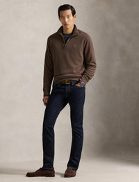 Pull demi-zippé côtelé Estate - Nutmeg Brown Heather