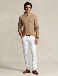 Polo coupe ajustée en piqué - Grey Cloud Heather