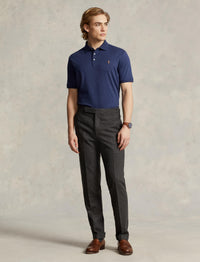 Polo en coton doux coupe ajustée - Spring Navy Heather