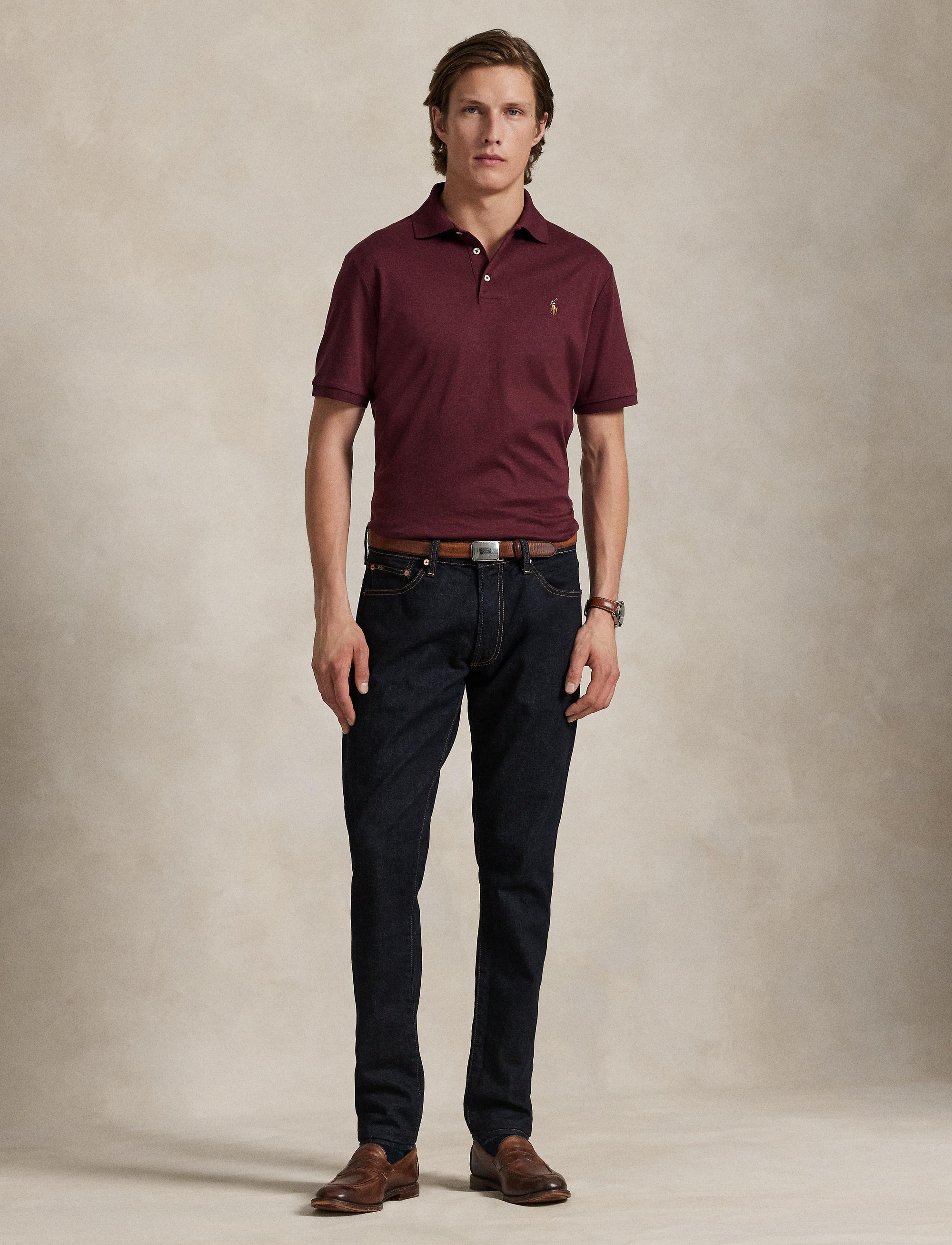 Polo coupe ajustée - Spring Wine Heather