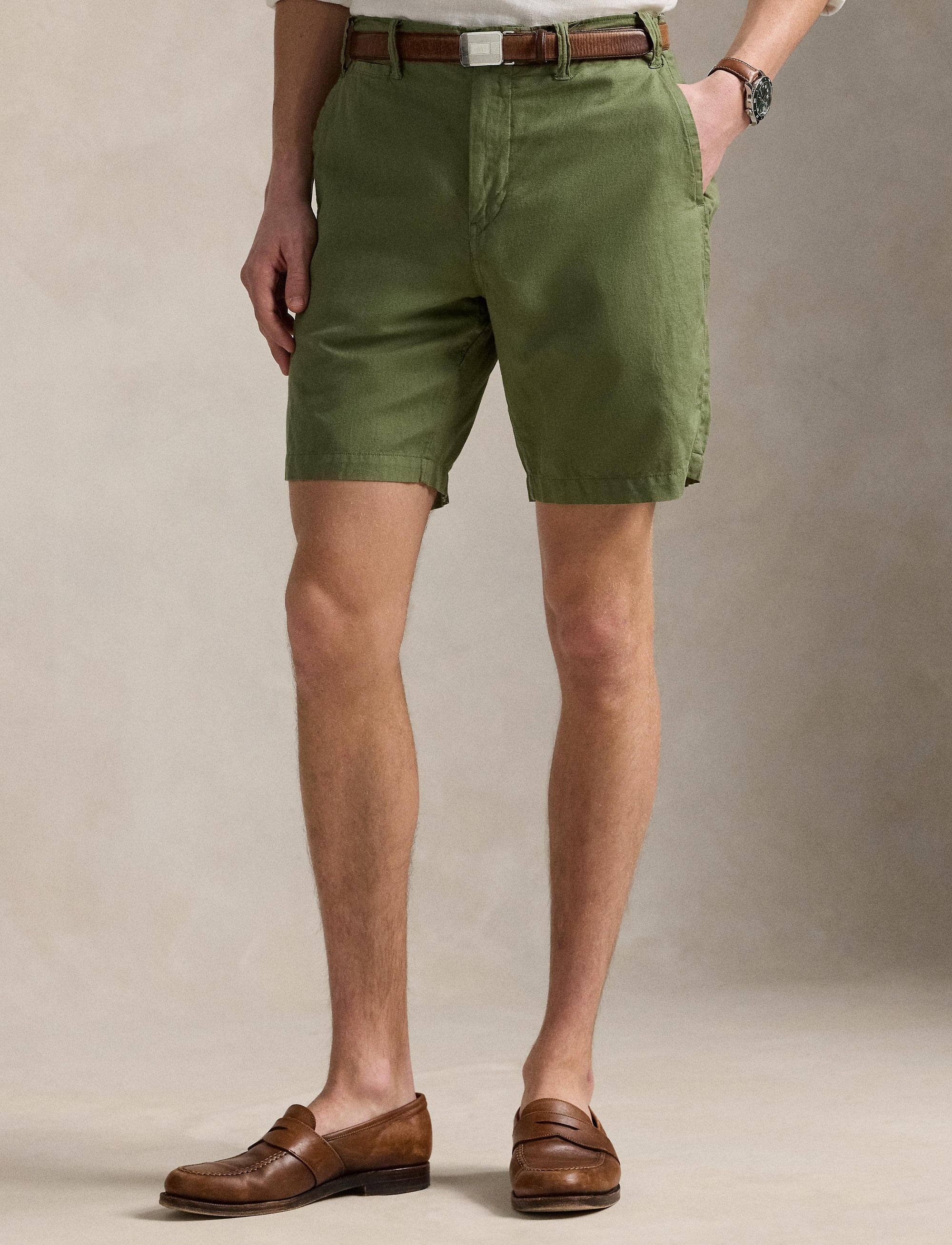 Short classique en lin - Tree Green
