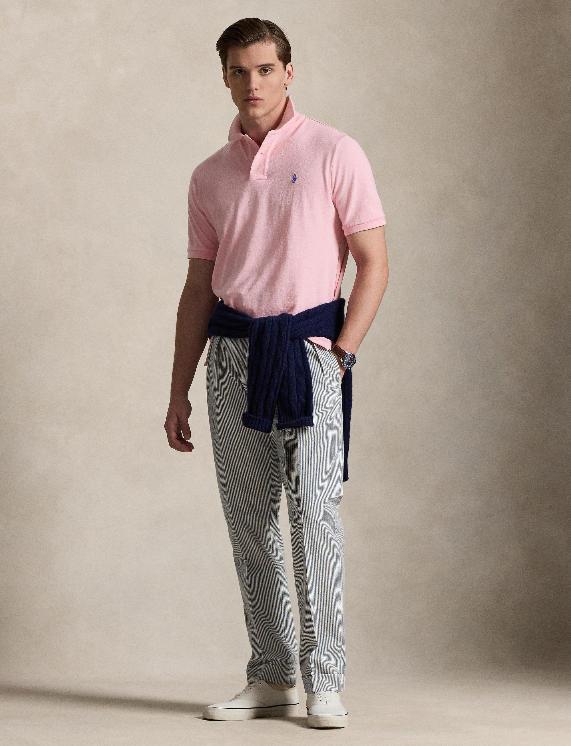 Le polo iconique en coton piqué - Carmel Pink