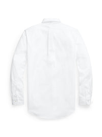 Chemise ajustée popeline de coton gratté - White