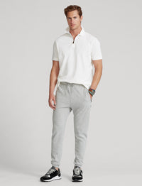 Polo stretch coupe ajustée - White