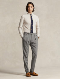 Chemise Oxford rayée coupe ajustée - Classic Tan & White