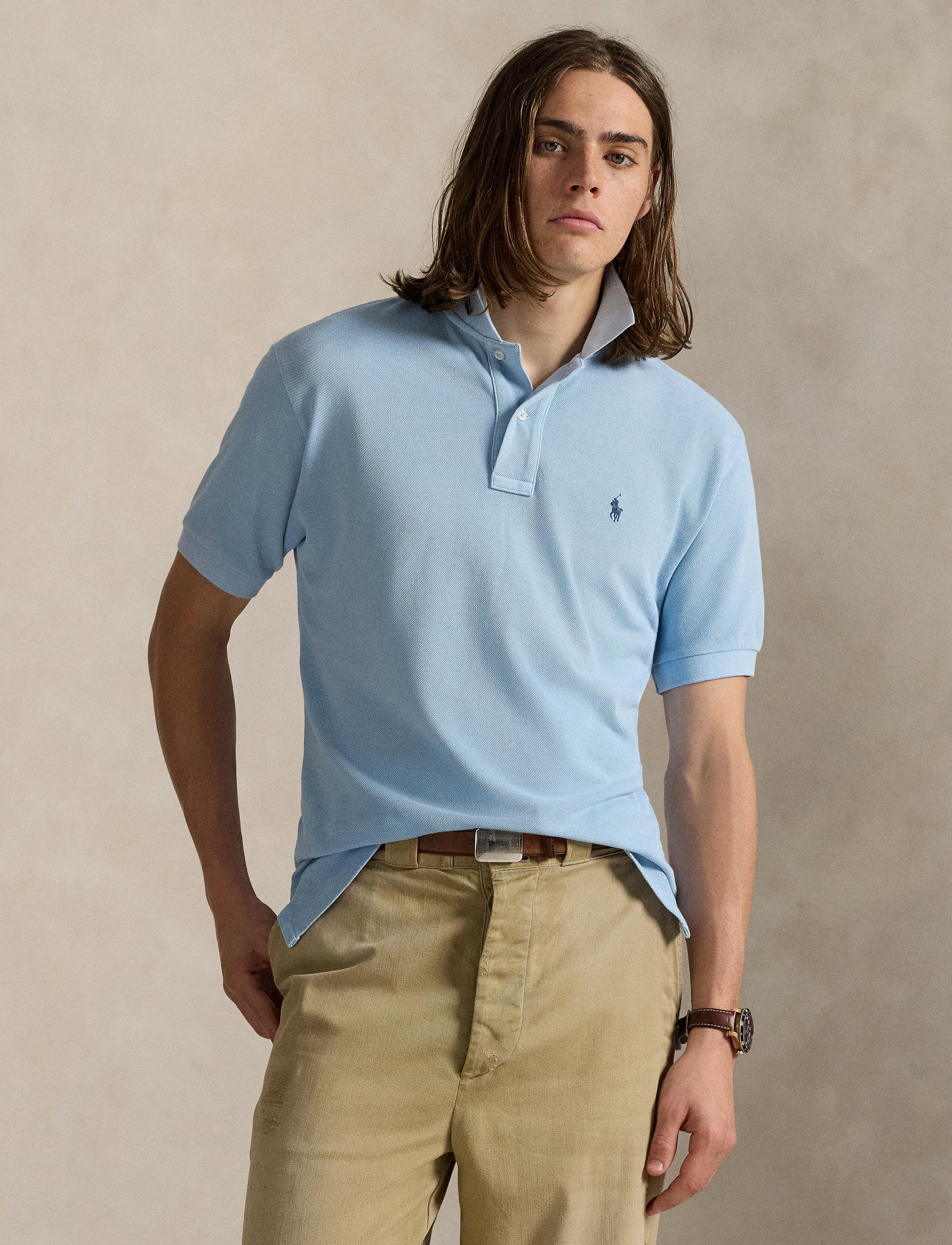 Polo coupe originale en coton piqué - Southport Blue