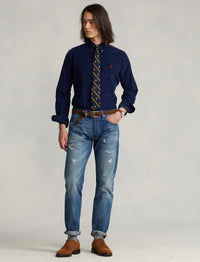 Fitted corduroy shirt - Newport Navy