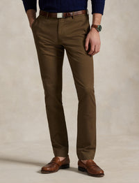 Pantalon Greenwich slim en chino stretch - Chestnut