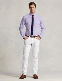 1pcs / NEW // 4655K LAVENDER/WHITE SPORT SHIRT LONG SLEEVE SLBDPPCS