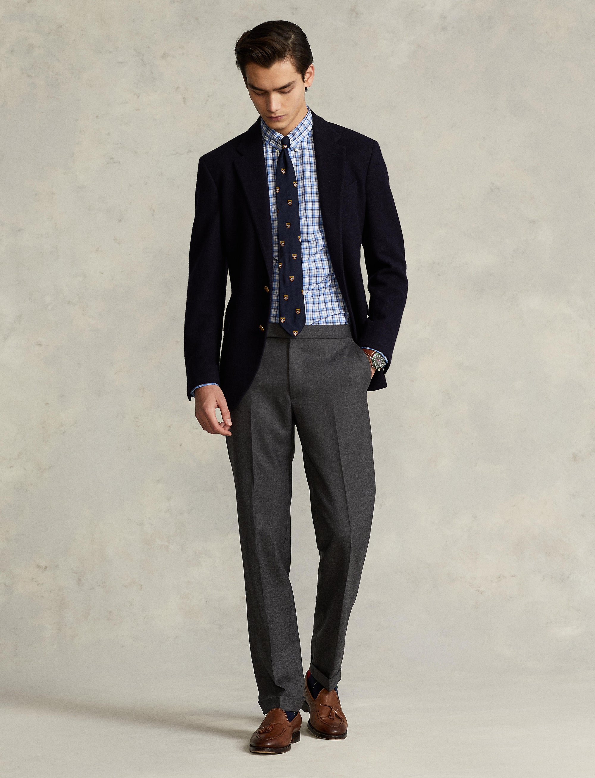 Chemise Slim Fit en popeline stretch - Blue & Multicolore