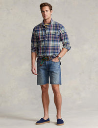 Chemise Classic Fit en coton madras - Navy, Red & Multicolore