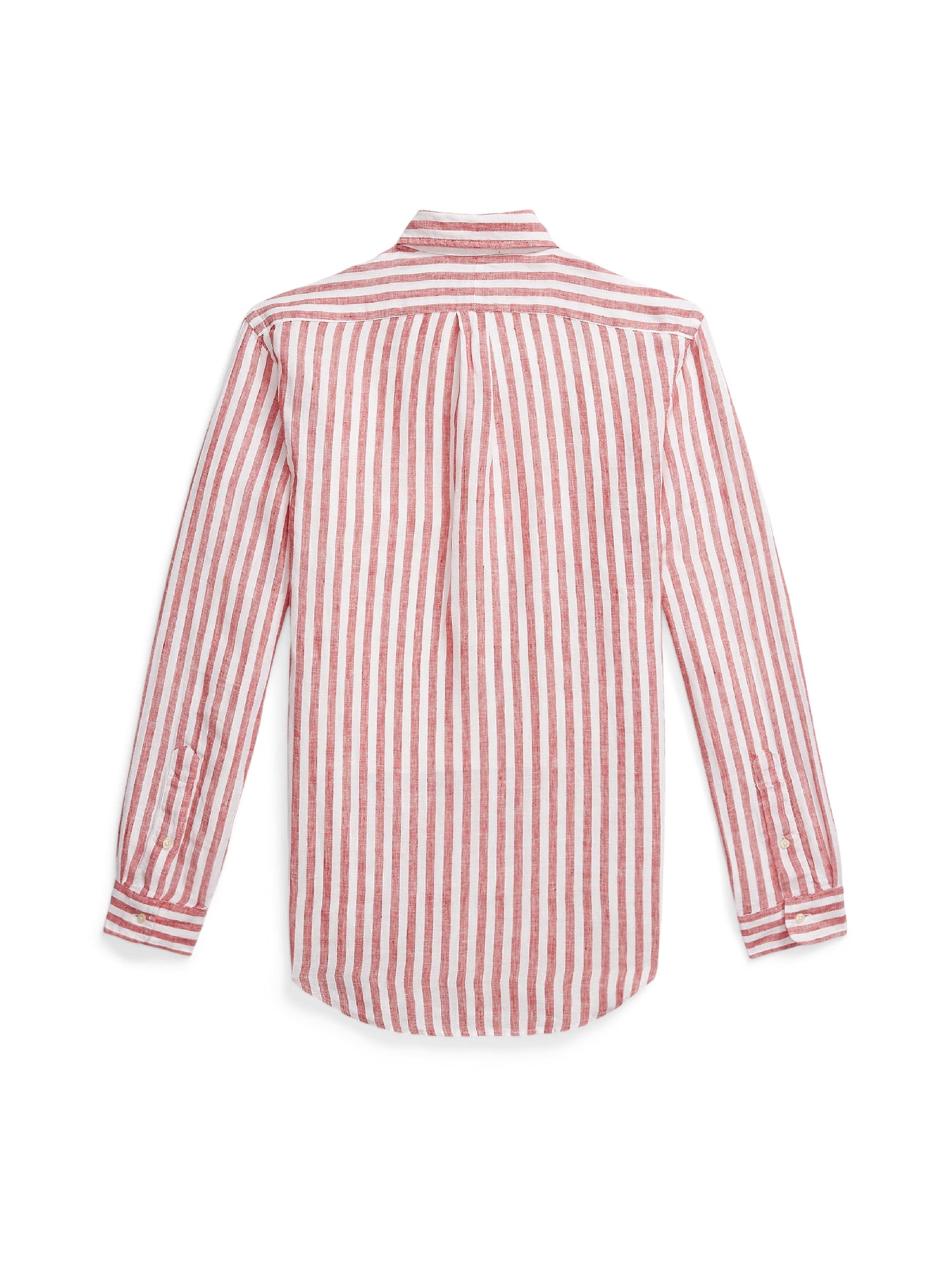 Chemise rayée Custom Fit en lin - Red & White