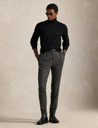 Pull col roulé torsadé en laine - Polo Black