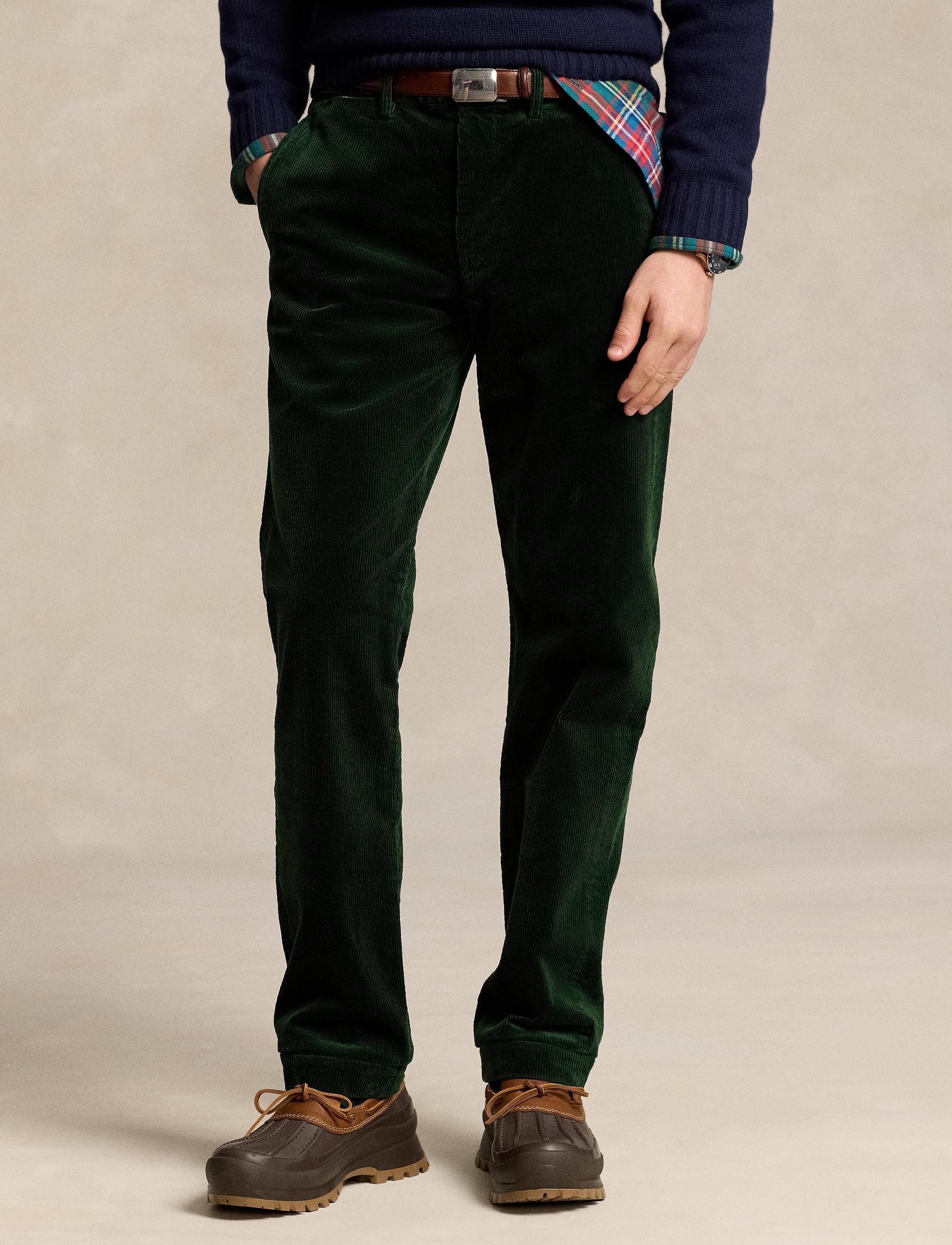 Pantalon droit velours côtelé stretch - College Green
