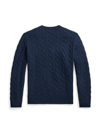 Pull torsadé en laine - Worth Navy Heather