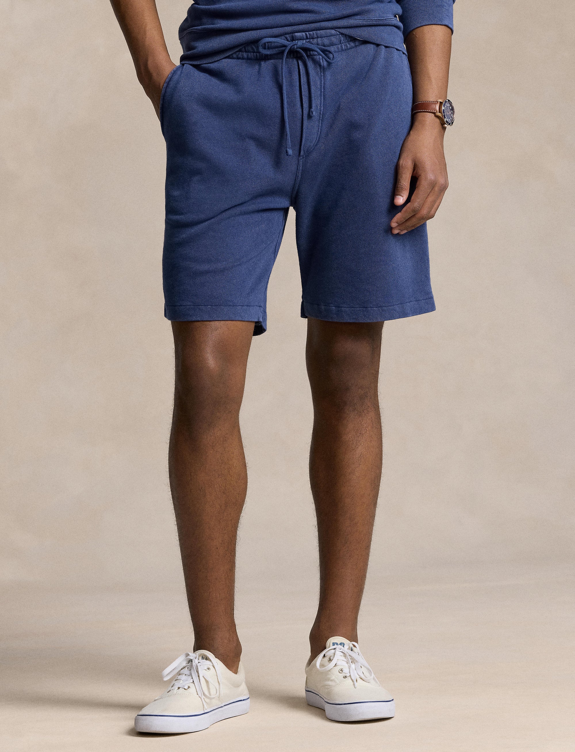 Short en molleton de coton éponge - Newport Navy