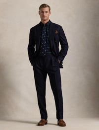 Chemise écossaise ajustée en sergé - Evergreen & Red