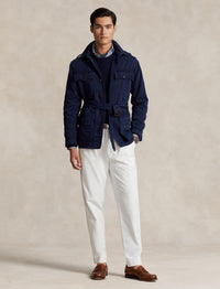 Belted twill utility jacket - Newport Navy