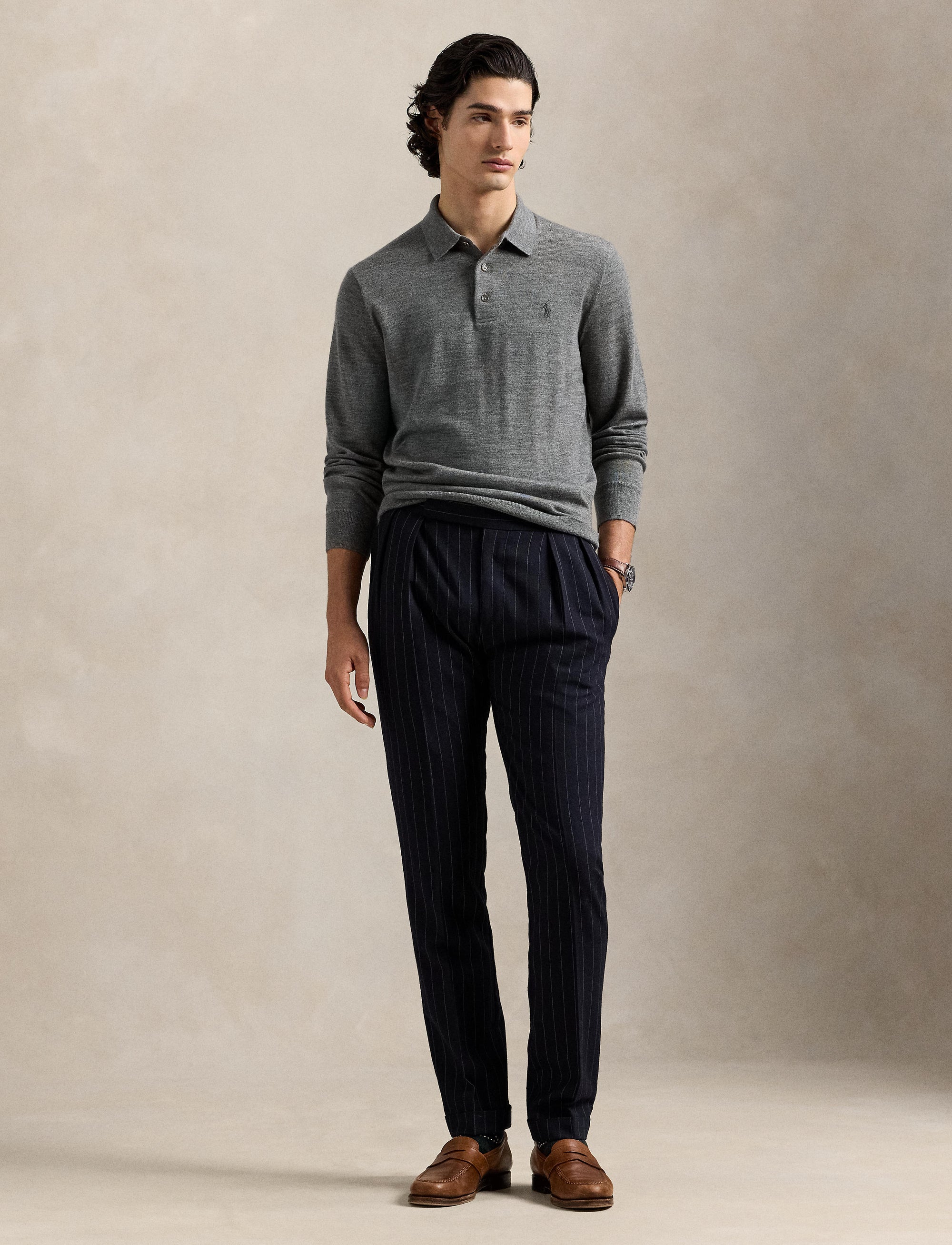 4pcs / NEW // FAWN GREY HEATHER PULLOVER LONG SLEEVE LSPLKTPP