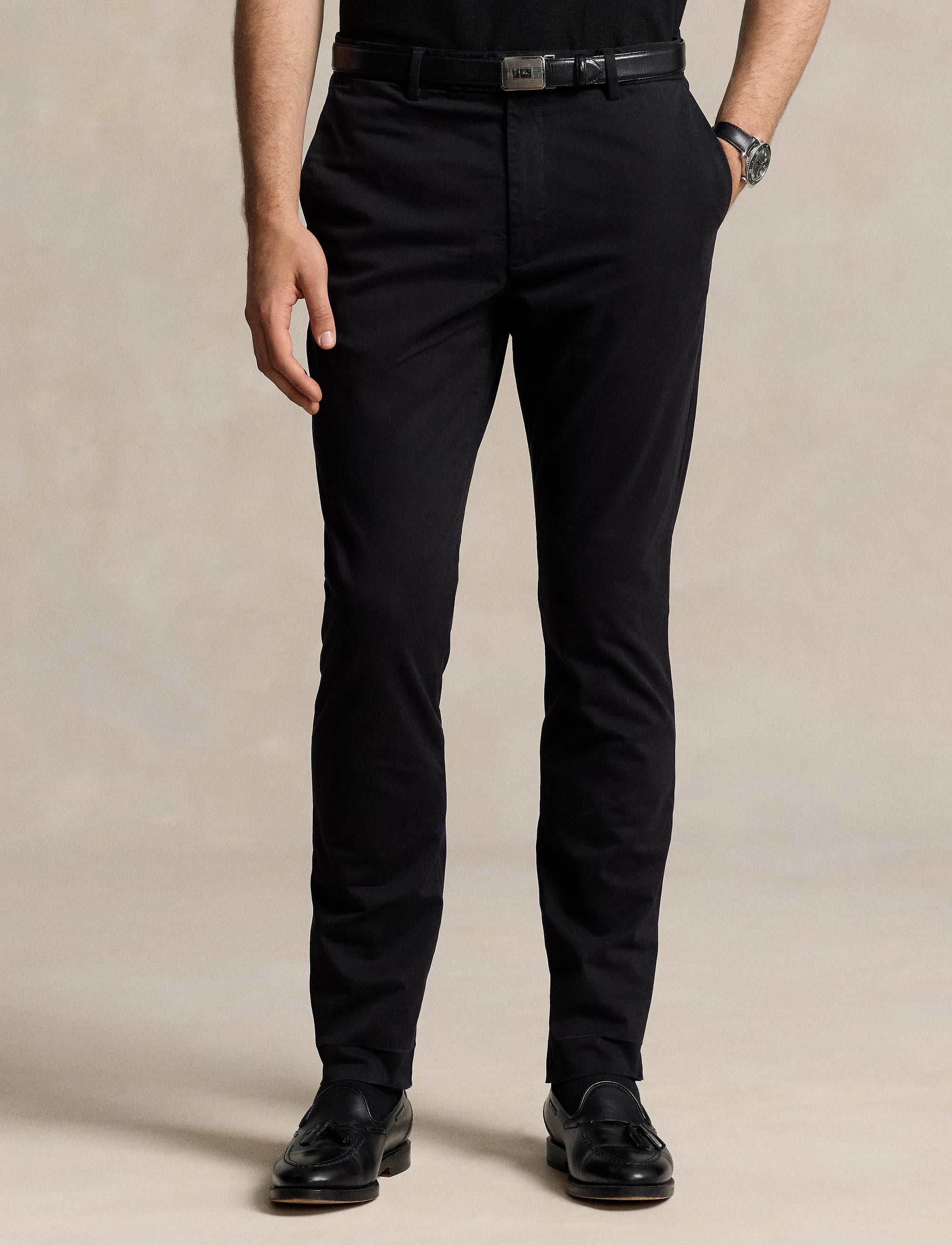 Pantalon Slim Jarrett satinette stretch - Polo Black