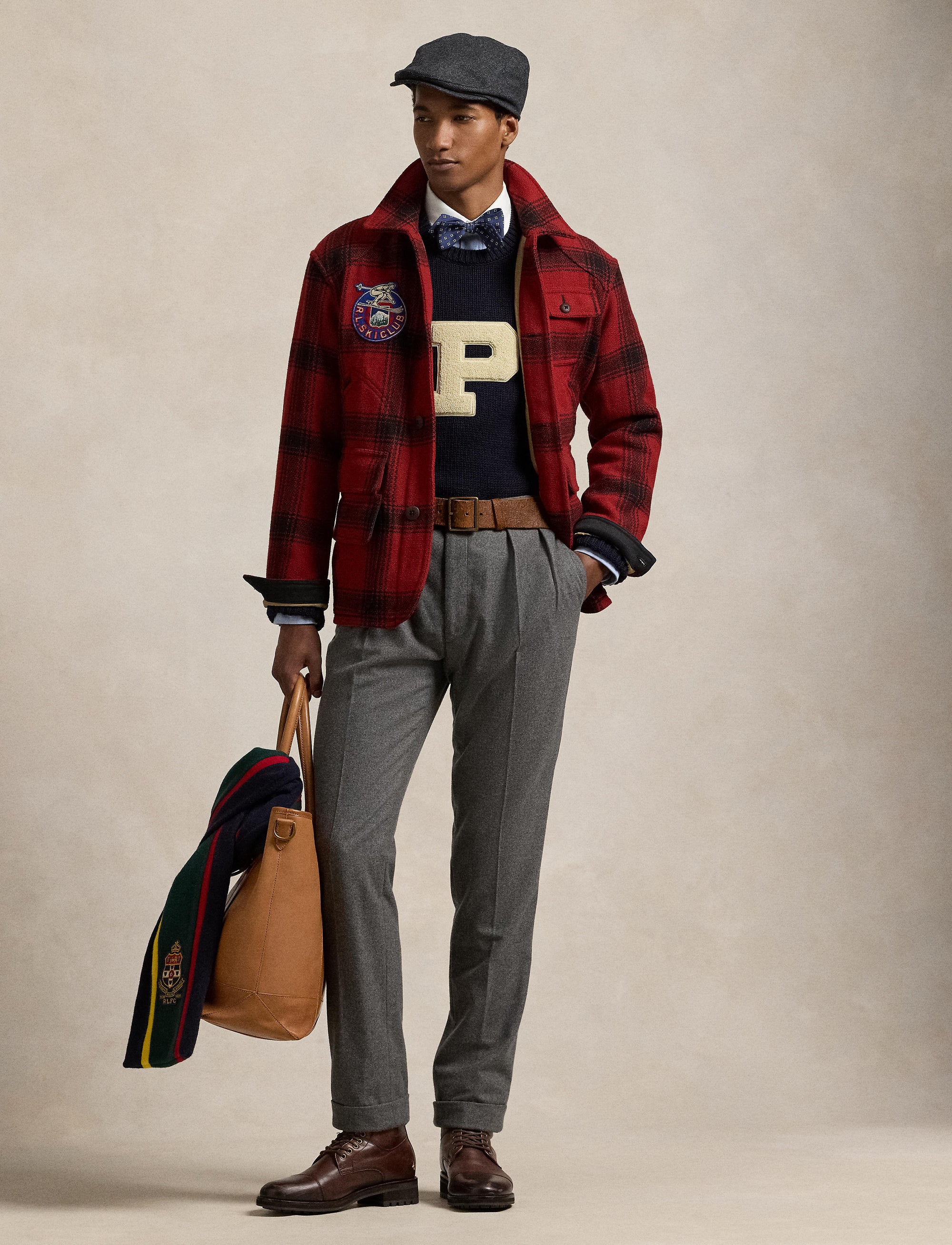 Veste utilitaire en laine écossaise  - Red Black Buffalo Plaid