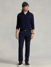 Pull demi-zippé en laine lavable - Hunter Navy
