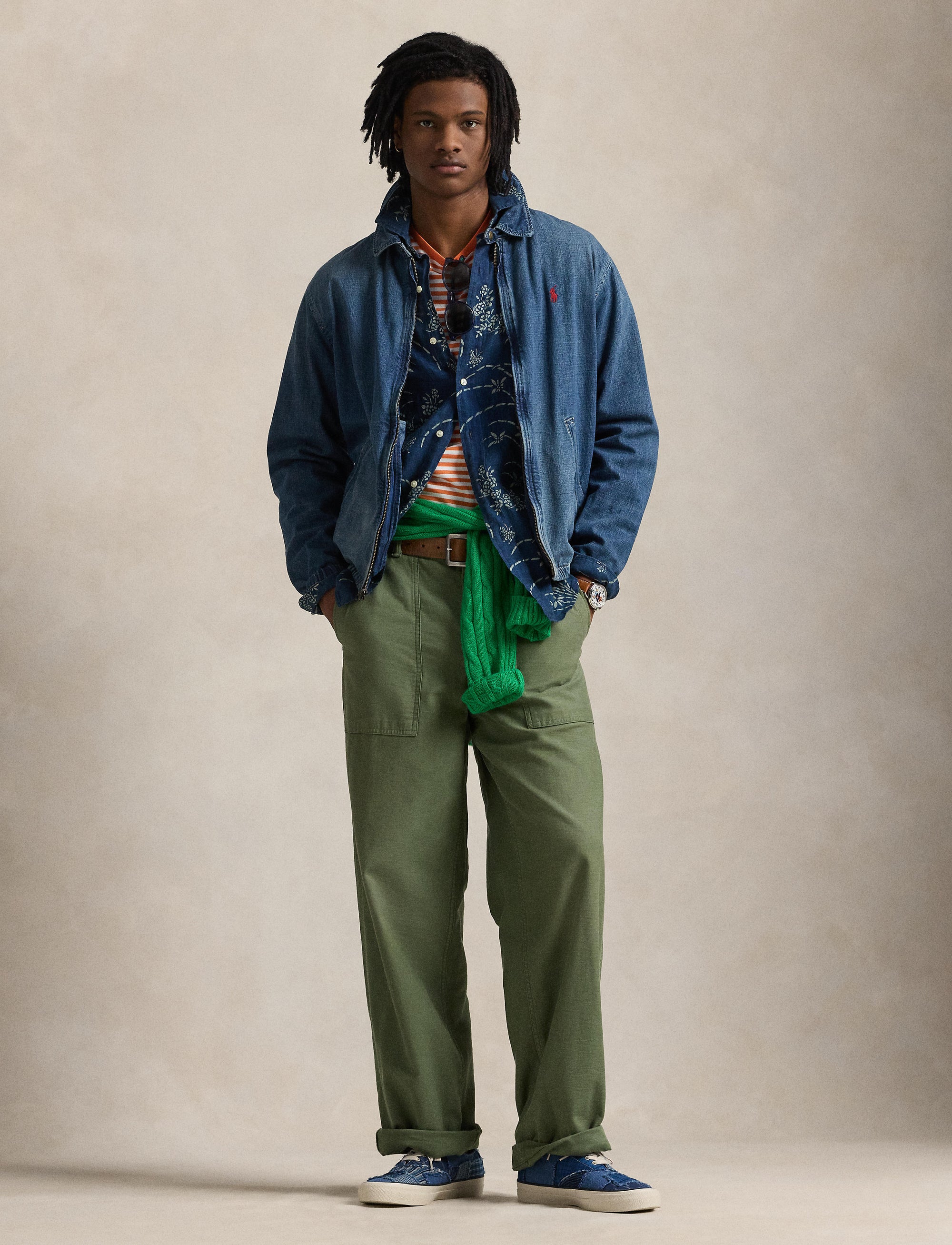 Veste Bayport denim teint à l'indigo - Oak Park