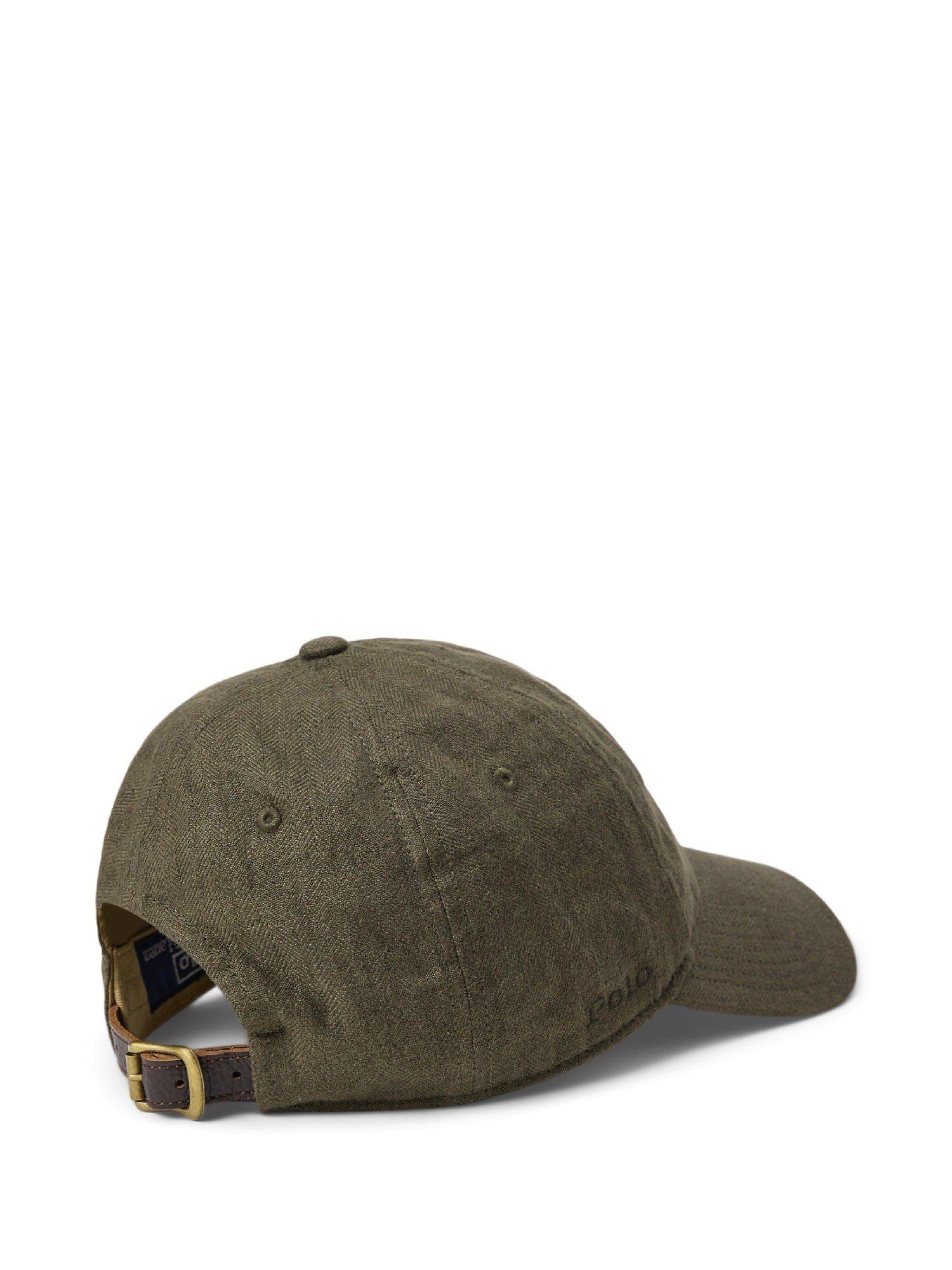 Linen herringbone baseball cap - Ranger Green X