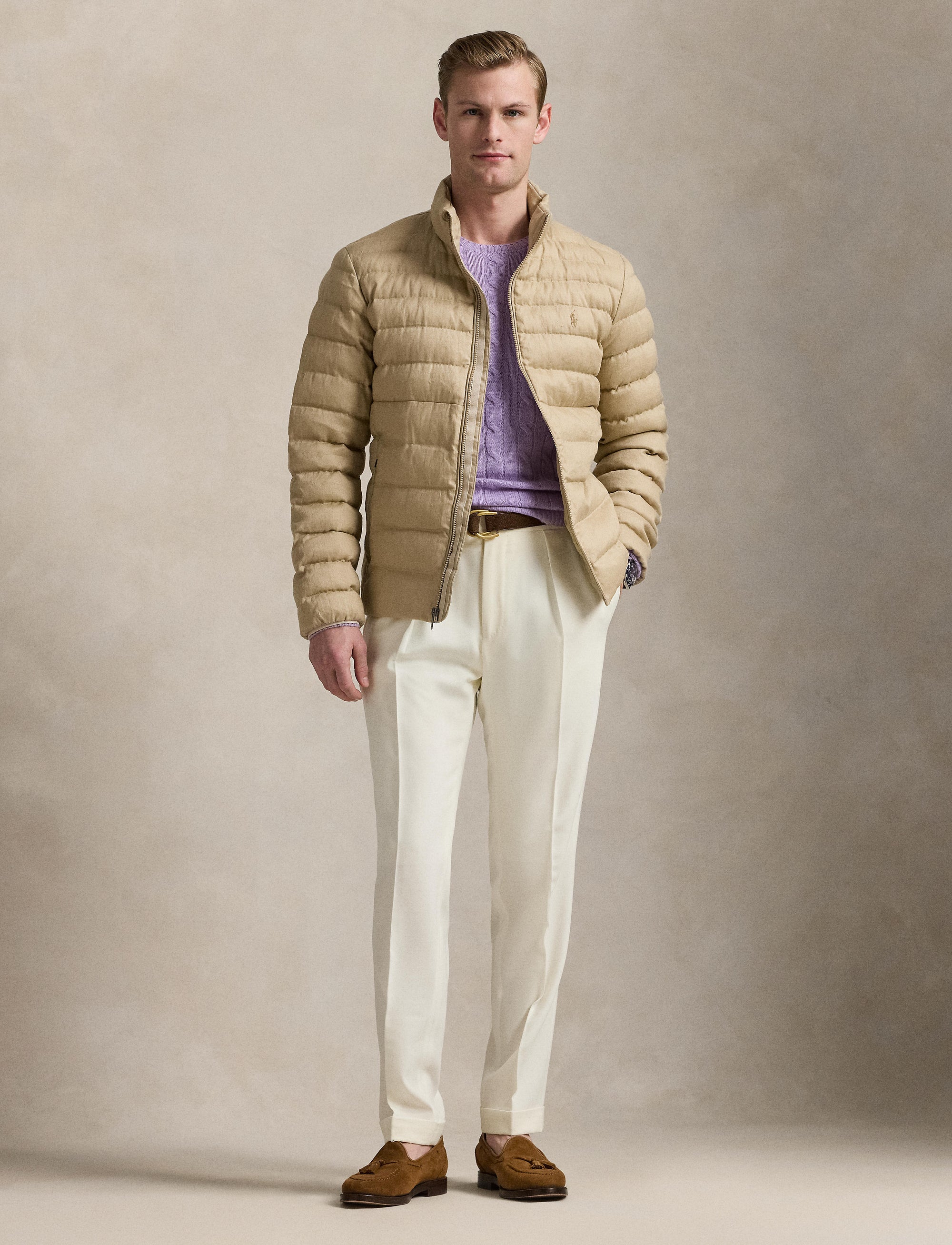 La veste matelassée Colden en lin - Coastal Beige