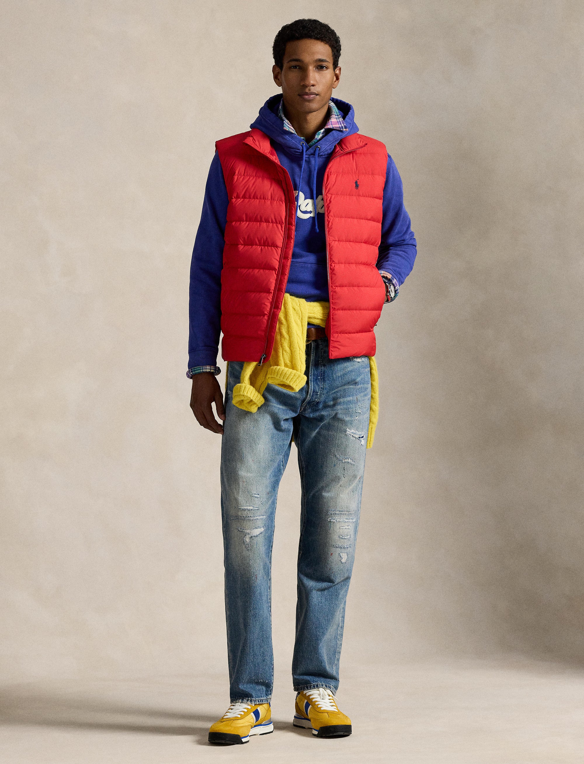 Colden packable down waistcoat - Red