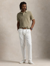 Polo Custom Slim Fit en piqué teint - Olive
