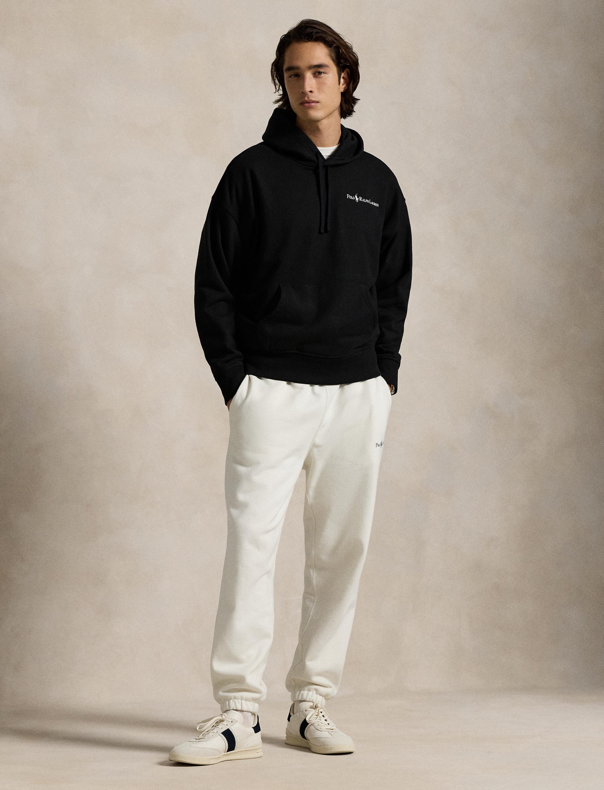 Sweat capuche Relaxed Fit logo en molleton - Polo Black